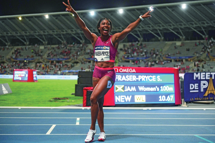 Pocket Rocket Fraser-Pryce into orbit again in Paris as she equals 100m  world lead, REPORTS