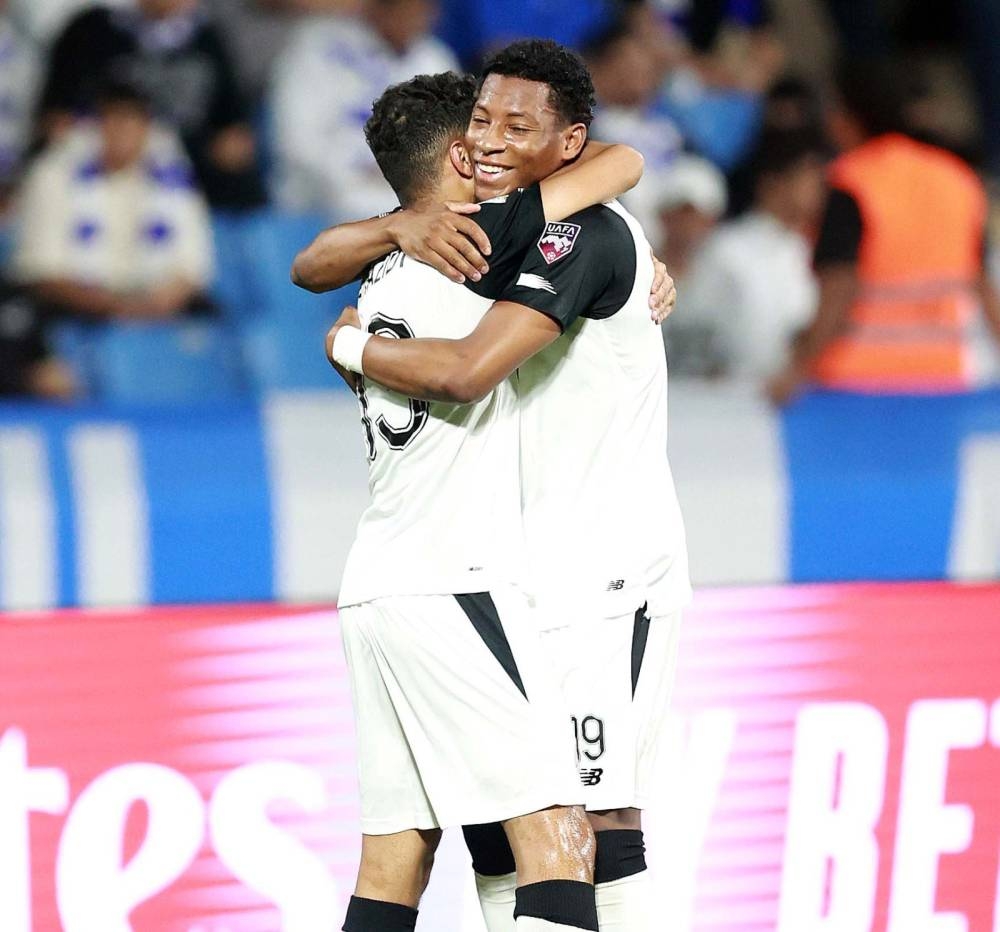 Doha, Qatar. 20th Apr, 2016. Fhad Almuwallad of Saudi Arabia's Al-Ittihad  celebrates after scoring the second goal against Iran's Foolad Mobarakeh  Sepahan during the AFC Asian Champions League Group A match in