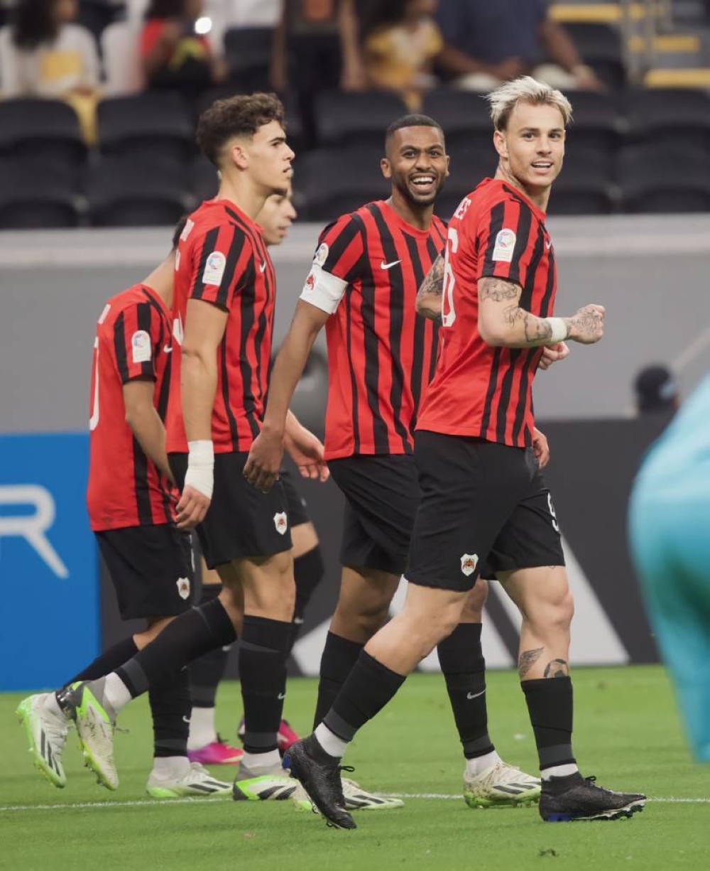 Mohamed El-Sayed (34) of Al Shamal evades a tackle during the QNB Stars  League game between Al Rayyan and Al Shamal at the Suheim bin Hamad Stadium  in Doha, Qatar on 11